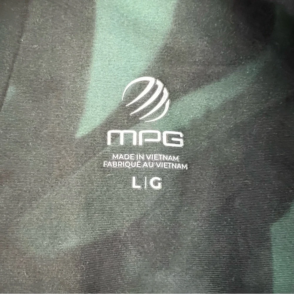 MPG Green Abstract Print Athletic Leggings Women's Size L - Picture 4 of 5